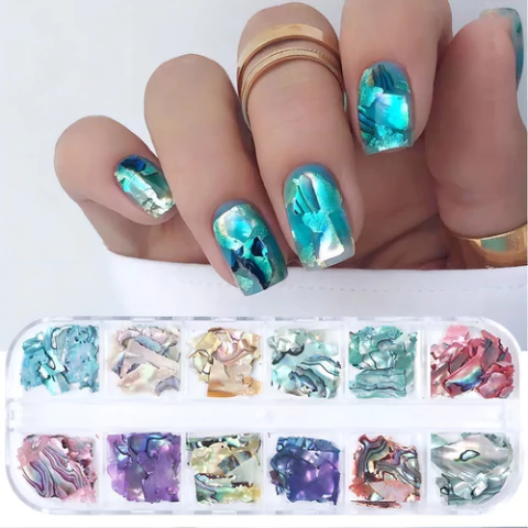 Coleção Madre Pérolas Mescla Decoração De Unhas Resina