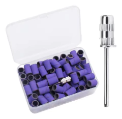 Kit 1 Broca + 100 Refil De Lixa No Estojo Para Mandril #180