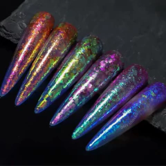 1 Kit Glitter Flake Com 6 Cores Encapsulado Para Unhas - Dhy Unhas