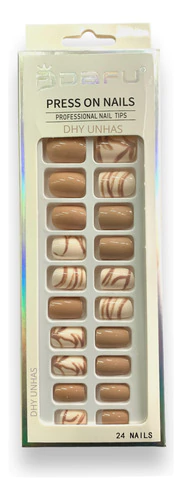 Caixa De Unhas Postiça Realista Nail Quadrada Curta - Dafu na internet