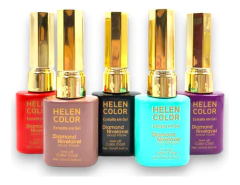 Esmalte Nivelável Vermelho Marrom Verde Preto E Violeta 15ml