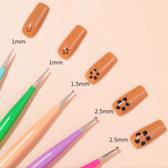 1 Pincel Boleador De Silicone E Metal Uv Gel Nail Art na internet