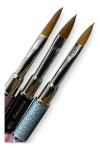 Pincel Natural Kolinsky N°10 Unhas Em Acrílico Profissional