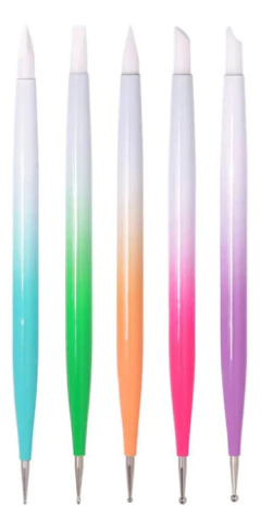 1 Pincel Boleador De Silicone E Metal Uv Gel Nail Art - comprar online