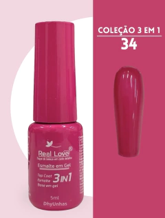 Esmalte Em Gel Real Love 3 em 1 - Dhy Unhas