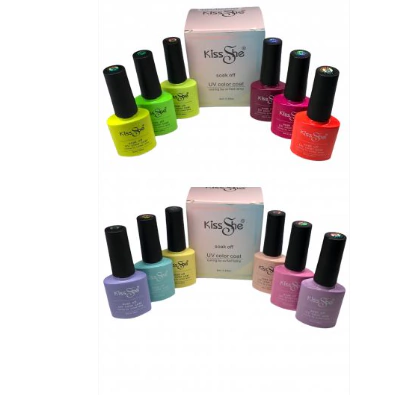 kit esmalte em gel Kiss She Kit C 12 cores