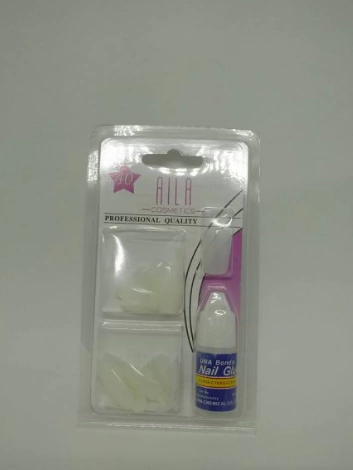 kit de unhas postiças com cola