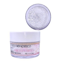 Pó Glitz White Victoria Nails 15g