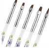 kit com 5 Pinceis Com Cabo Florido