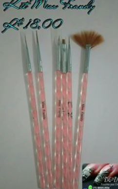 Kit de Pincéis para Unhas Artísticas