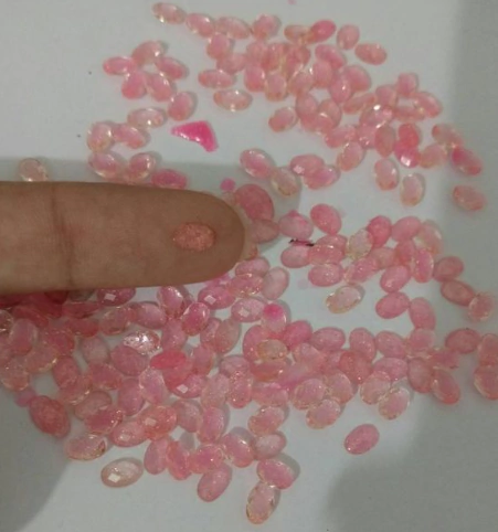 Strass pacote com 20 Oval Gliter