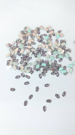 Strass pacote com 20 Oval Gliter