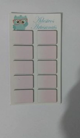 100 Cartelas Para Adesivos