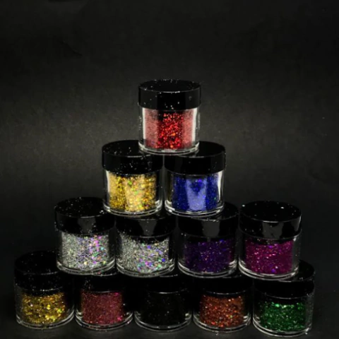 kit com 6 cores de Glitter