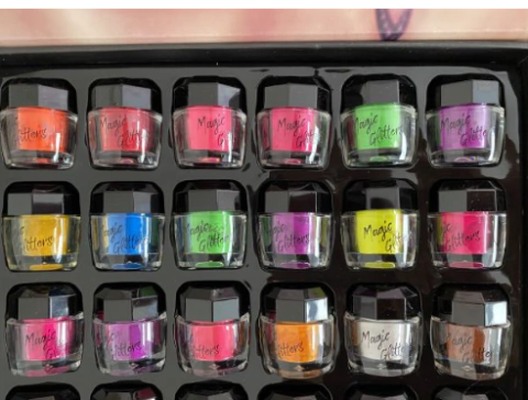 Kit com 12 potes de pigmentos