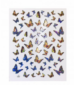 Adesivo de borboleta holográfica