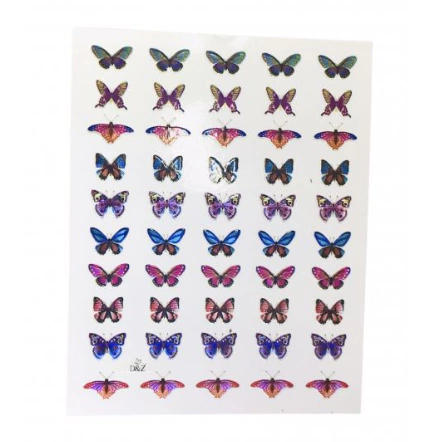 Adesivo de borboleta holográfica