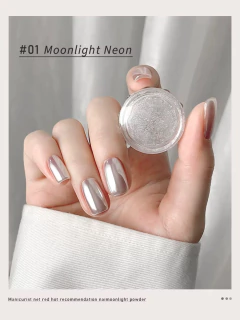 Imagem do 1 Pó Cromo Sereia Unhas Uv Asa De Borboleta Cor Variado