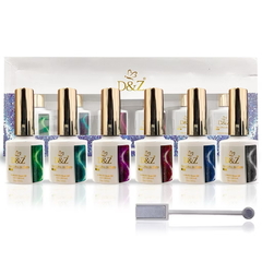 Caixa 6 Esmaltes Magnéticos Efeito Olho De Gato + Brinde Imã - comprar online