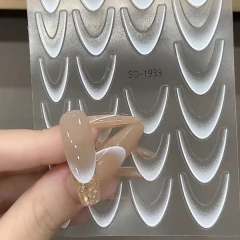 Cartela De Adesivos Francesa Gradiente - Dhy Unhas