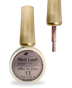 Esmalte Em Gel Refletivo Glitter Olho De Gato 10ml Real Love