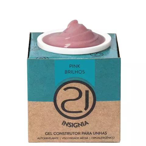 Gel Insignia Ecoline Construção Pink Brilhos - Nails 21 - comprar online