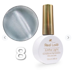 Esmalte Em Gel Refletivo Glitter Olho De Gato 10ml Real Love - Dhy Unhas