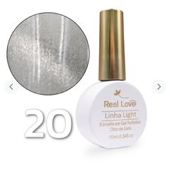 Esmalte Em Gel Refletivo Glitter Olho De Gato 10ml Real Love - Dhy Unhas