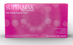 Caixa De Luva Super Max Pink Premium Nitrilica - Dhy Unhas