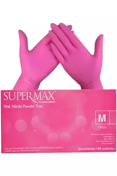Caixa De Luva Super Max Pink Premium Nitrilica - comprar online