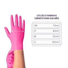 Caixa De Luva Super Max Pink Premium Nitrilica