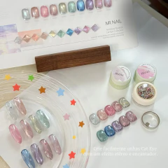 Coleção Esmalte em Gel Olho de Gato Vidro Colorido 12 Cores Mr Nail (59 ao 70) - Dhy Unhas