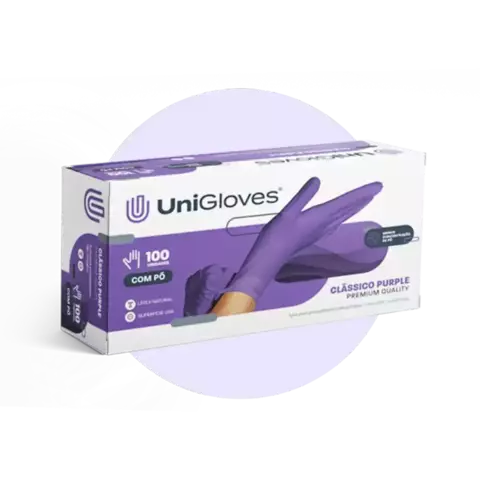 Caixa De Luva Descartável Unigloves Com Pó Premium Quality - comprar online