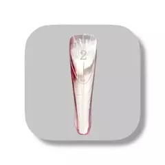 Molde para unhas formato mandorla rosa número 2, peça transparente com bordas rosadas