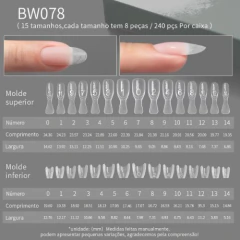 Estojo 240 Moldes Mr Nail Duplo F1 Sanduíche 0mm