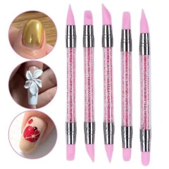 Pincéis Texturizadores De Silicone Gel Nail Art