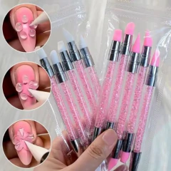 Kit Pincéis Texturizadores De Silicone Gel Nail Art - Dhy Unhas