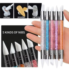 Kit Pincéis Texturizadores De Silicone Gel Nail Art na internet