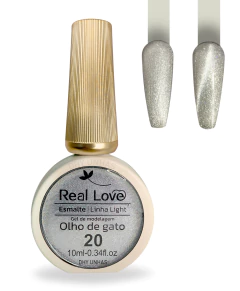 Esmalte Em Gel Refletivo Glitter Olho De Gato 10ml Real Love