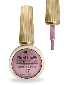 Esmalte Em Gel Refletivo Glitter Olho De Gato 10ml Real Love - Dhy Unhas