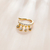 Ear Cuff Gold Gypsy - Pearl & Ruby