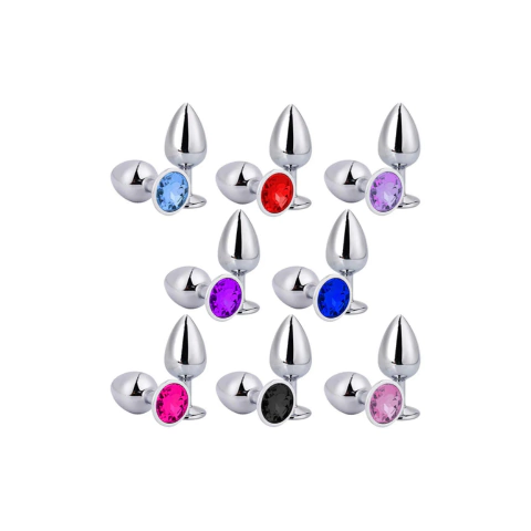 PLUG ANAL DE METAL COM PEDRA GRANDE GENERAL IMPORT