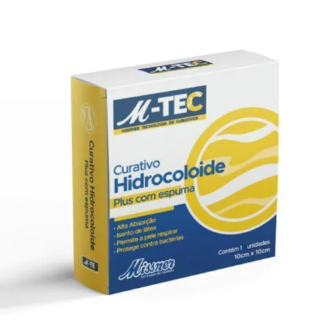 Curativo Hidrocoloide com Espuma M-TEC 10cm x 10cm - Missner