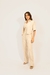 Camisa Cropped Linho Cru - Rose Slaibi