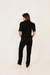 Trio Linho Preto: Top + Calça + Camisa - comprar online