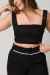 Cropped Drapeado Preto - comprar online
