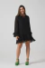 Vestido Curto Babados Preto - loja online