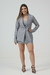 Blazer Risca de Giz Cinza