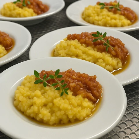 Kit 100 Un. de Mini Prato Risoto Porcelana 11cm de diâmetro Capacidade 40ml Branco