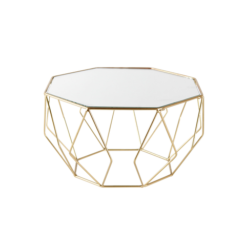 Boleira Diamante Espelhada 30x17cm em Metal Dourado